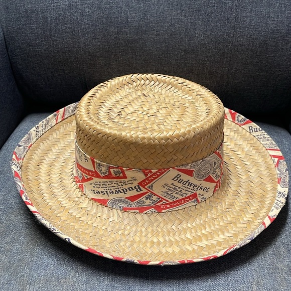 Vintage 70’s Budweiser Panama Straw Hat main image 7
